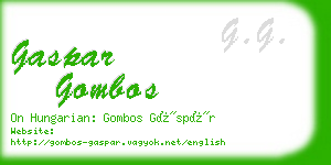 gaspar gombos business card